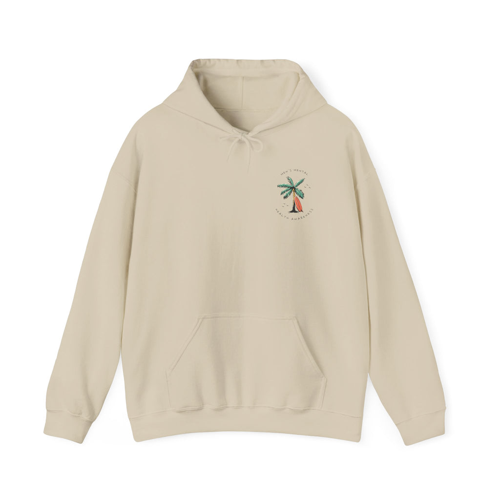 Mental Health Awareness Hoodie | Palm Tree & Surfing Vibes