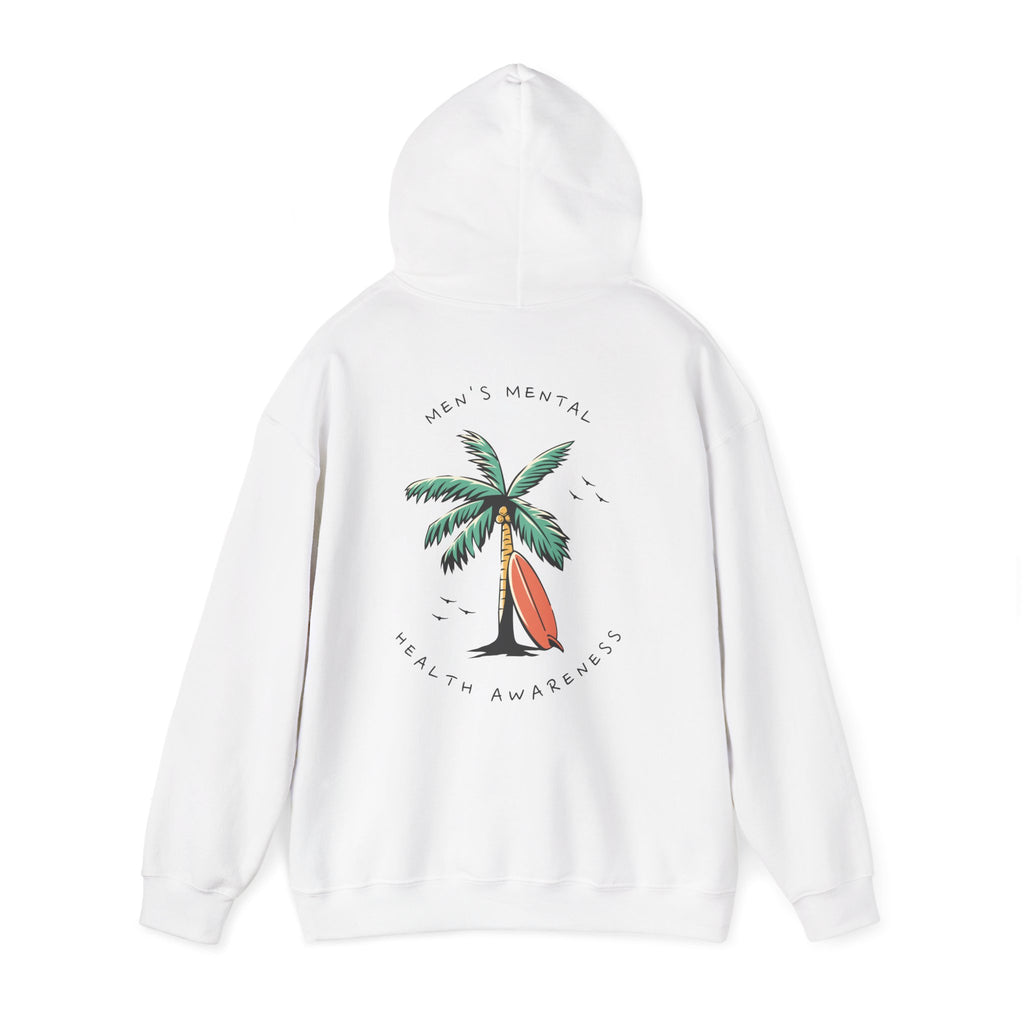 Mental Health Awareness Hoodie | Palm Tree & Surfing Vibes