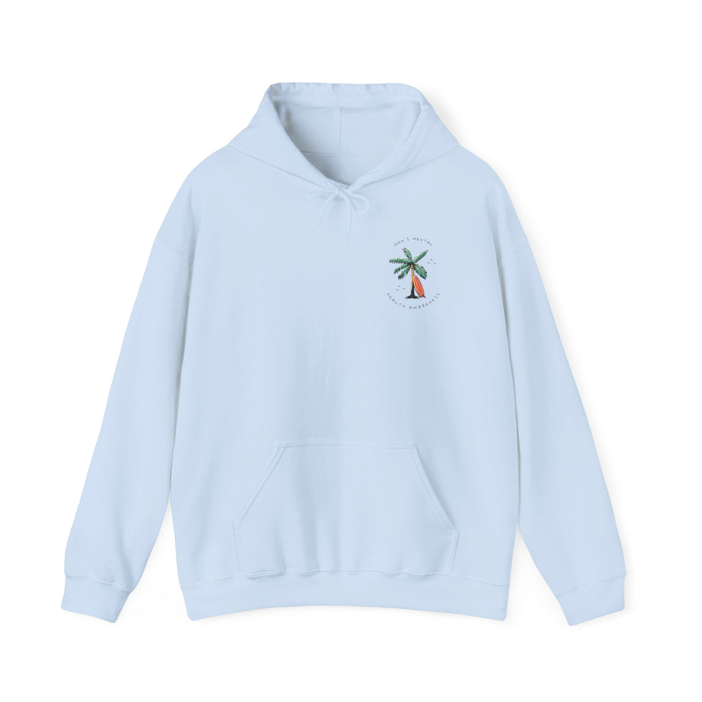 Mental Health Awareness Hoodie | Palm Tree & Surfing Vibes