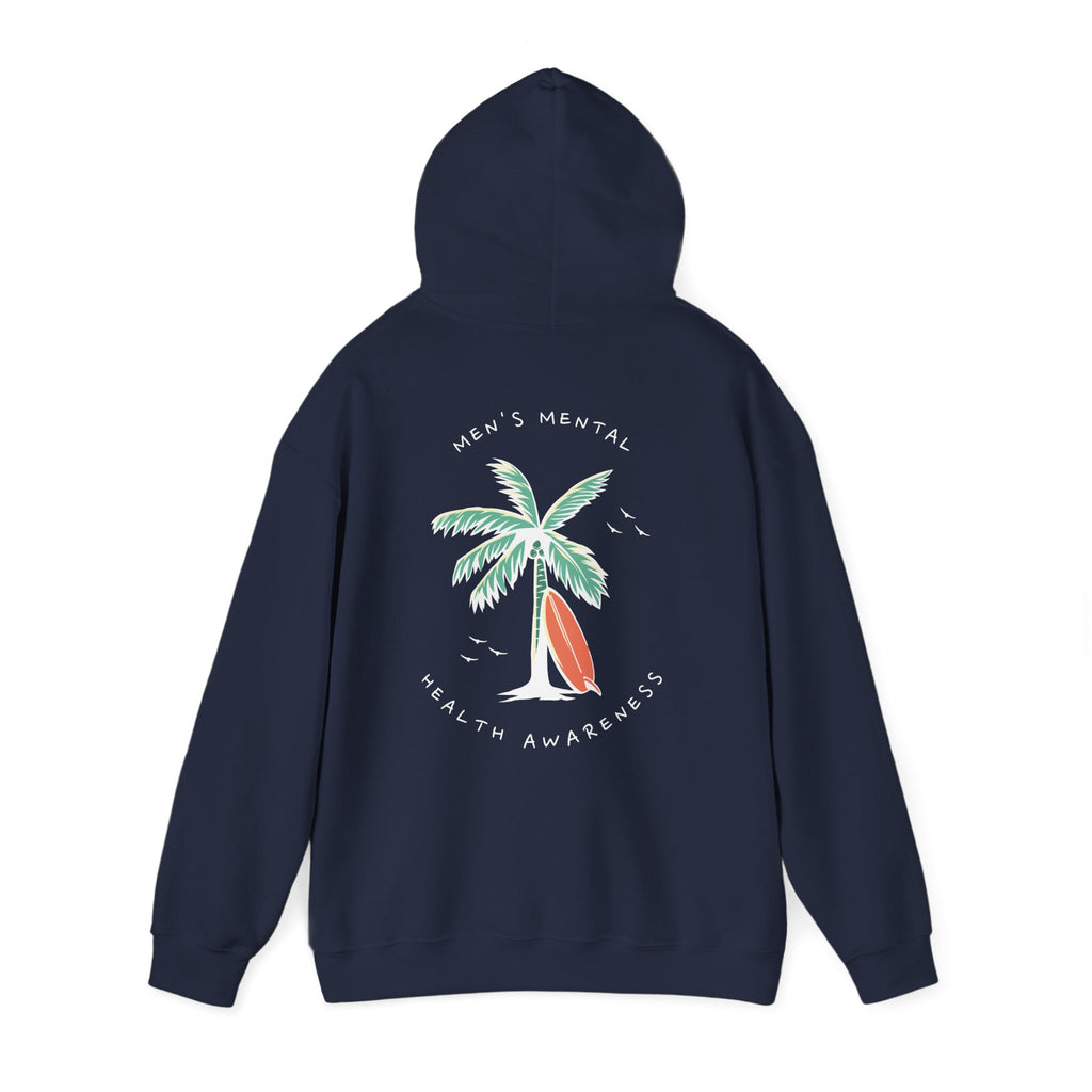Mental Health Awareness Hoodie | Palm Tree & Surfing Vibes