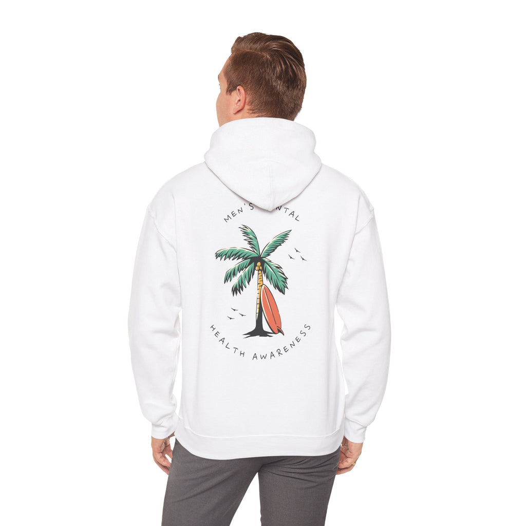 Mental Health Awareness Hoodie | Palm Tree & Surfing Vibes