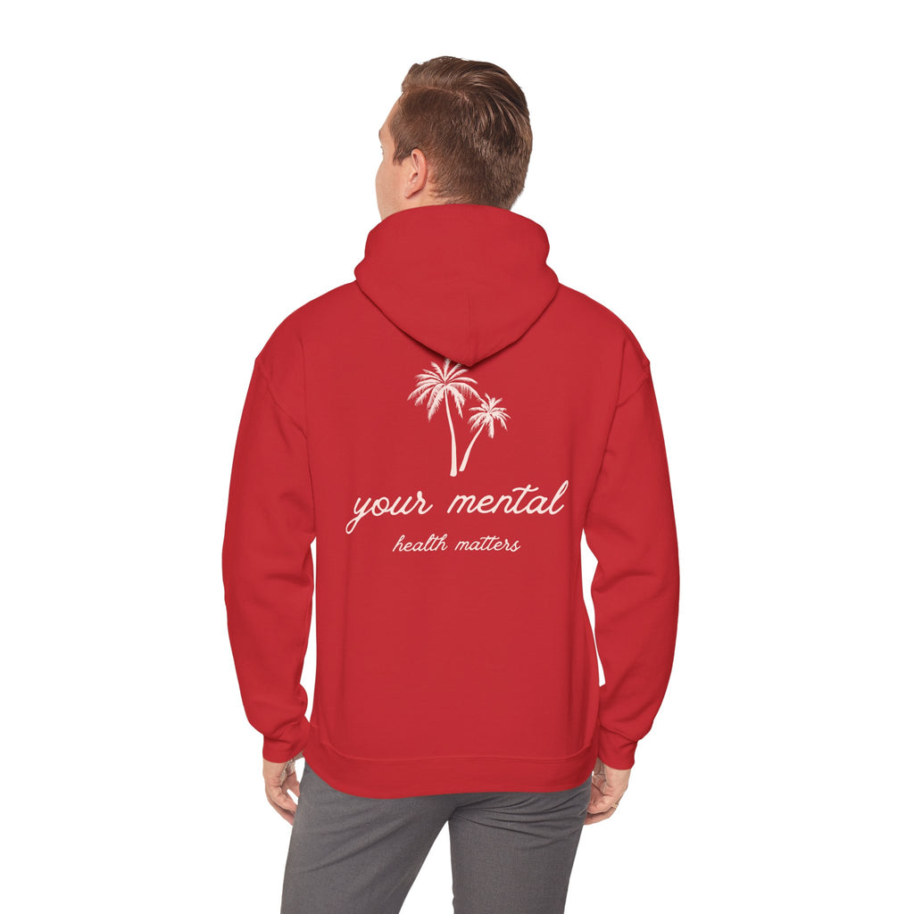Your Mental Health Matters Hoodie | Palm Tree & Beach Theme