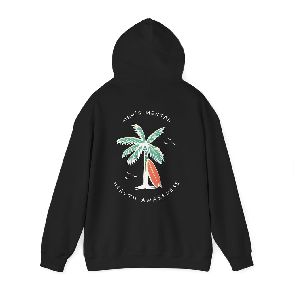 Mental Health Awareness Hoodie | Palm Tree & Surfing Vibes