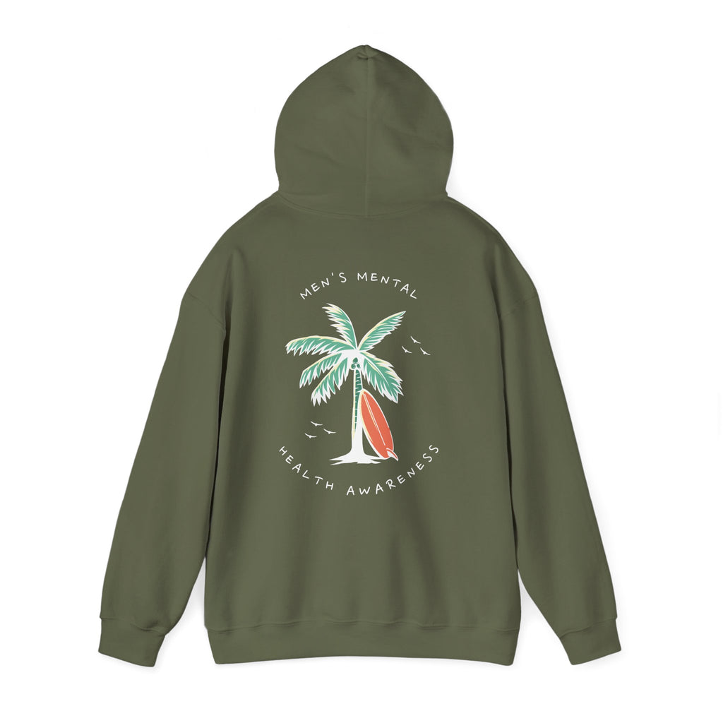Mental Health Awareness Hoodie | Palm Tree & Surfing Vibes