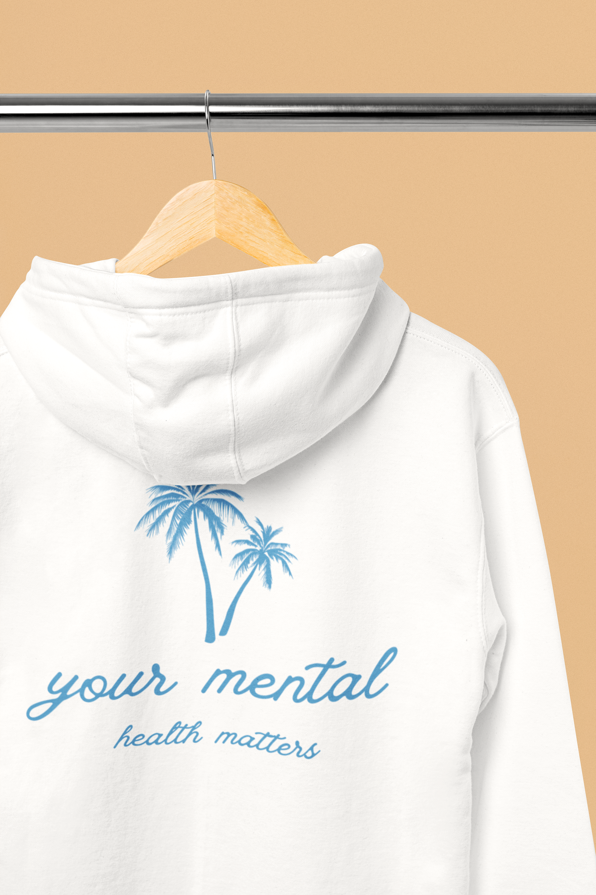 Your Mental Health Matters Hoodie | Palm Tree & Beach Theme